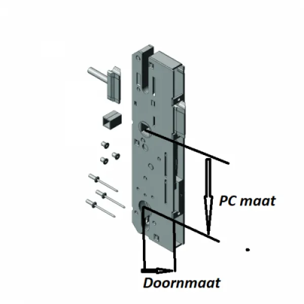 KFV hoofdslot PC72, 92 SKG** voor reparatie driepuntssluiting
