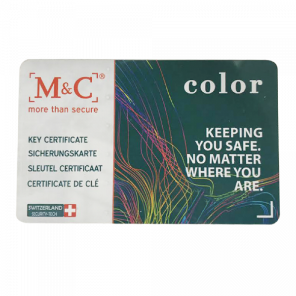 M&C Color+ cilinder met kerntrekbeveiliging (4x) SKG***