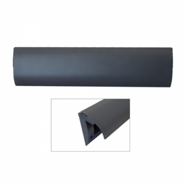 Doorline tochtborstel met metalen klep antraciet Doorline tochtborstel met metalen klep antraciet
