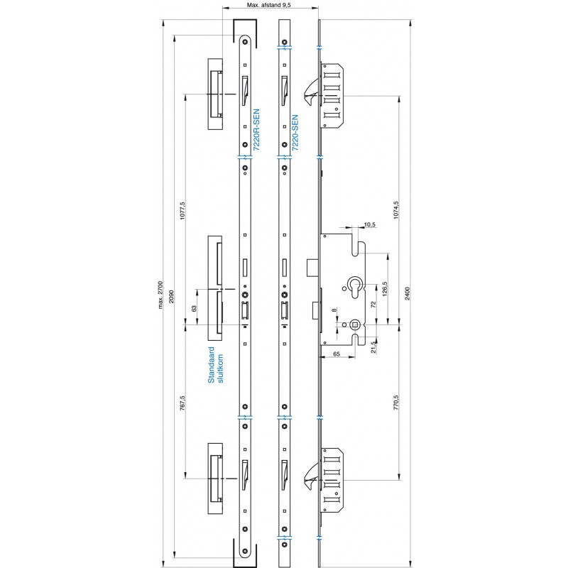 Tekening Buva 7220 sernioren meerpuntssluiting