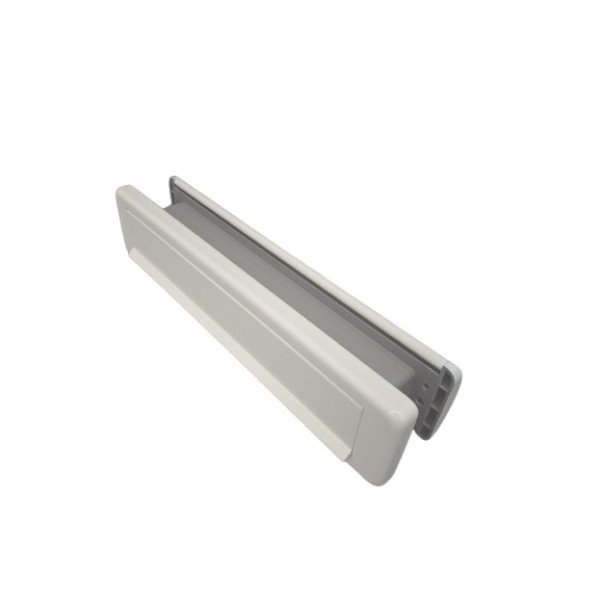AMI Briefplaat met Koker en Tochtklep EP 965 – Wit (RAL 9010)