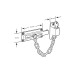 Toplock deurketting met slot - chroom