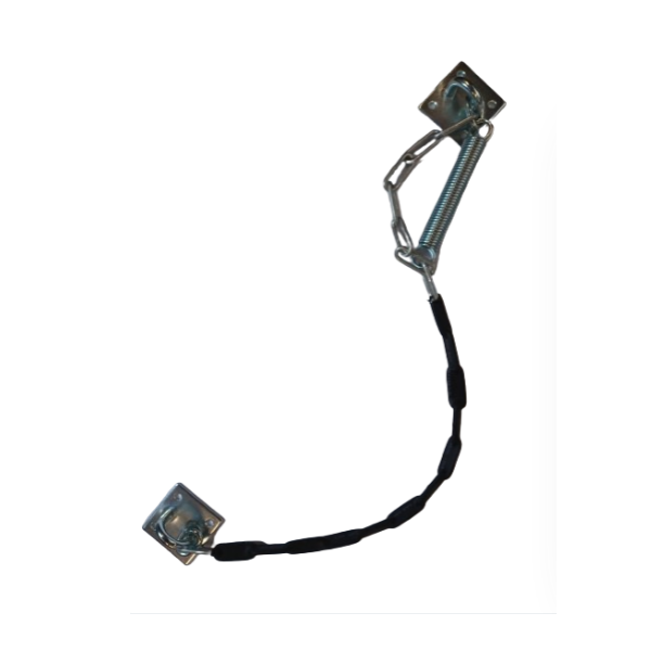 Toplock stormketting voor zware deuren tot 60 kg zwart RVS