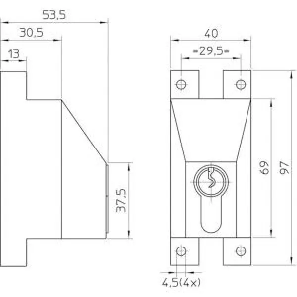 Nemef espagnoletbeveiliger 2807 met gratis cilinder 12mm