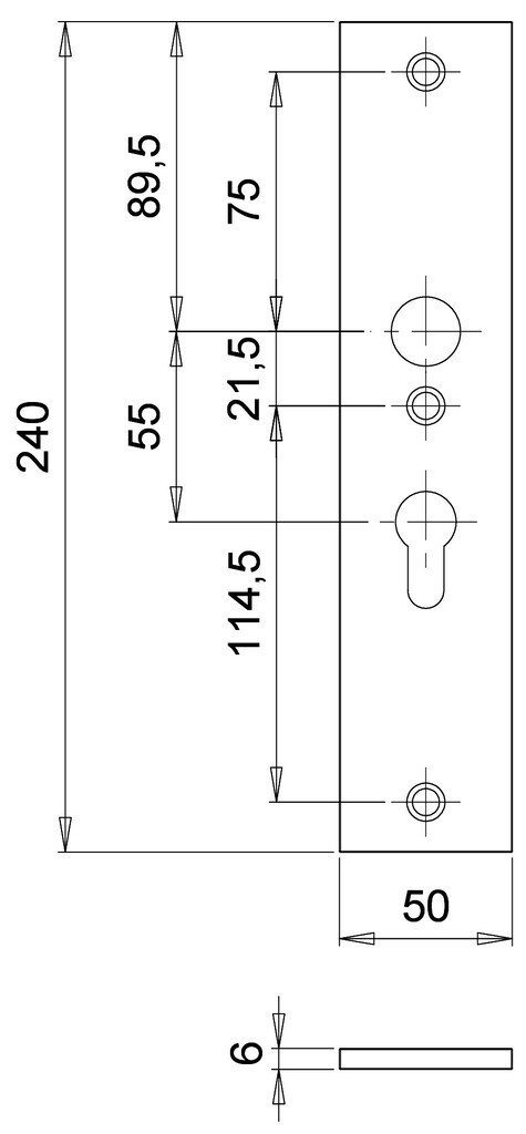 Tekening binnenschild Buva 3400 greep kruk