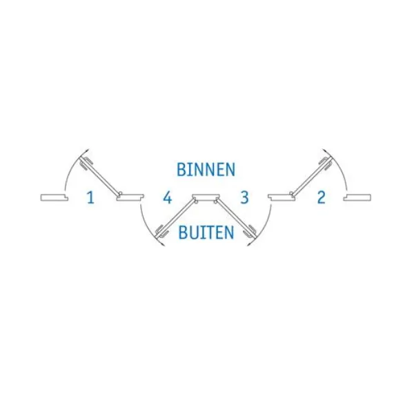 Buva balkespagnolet 8534 SKG** 1400mm voor ramen